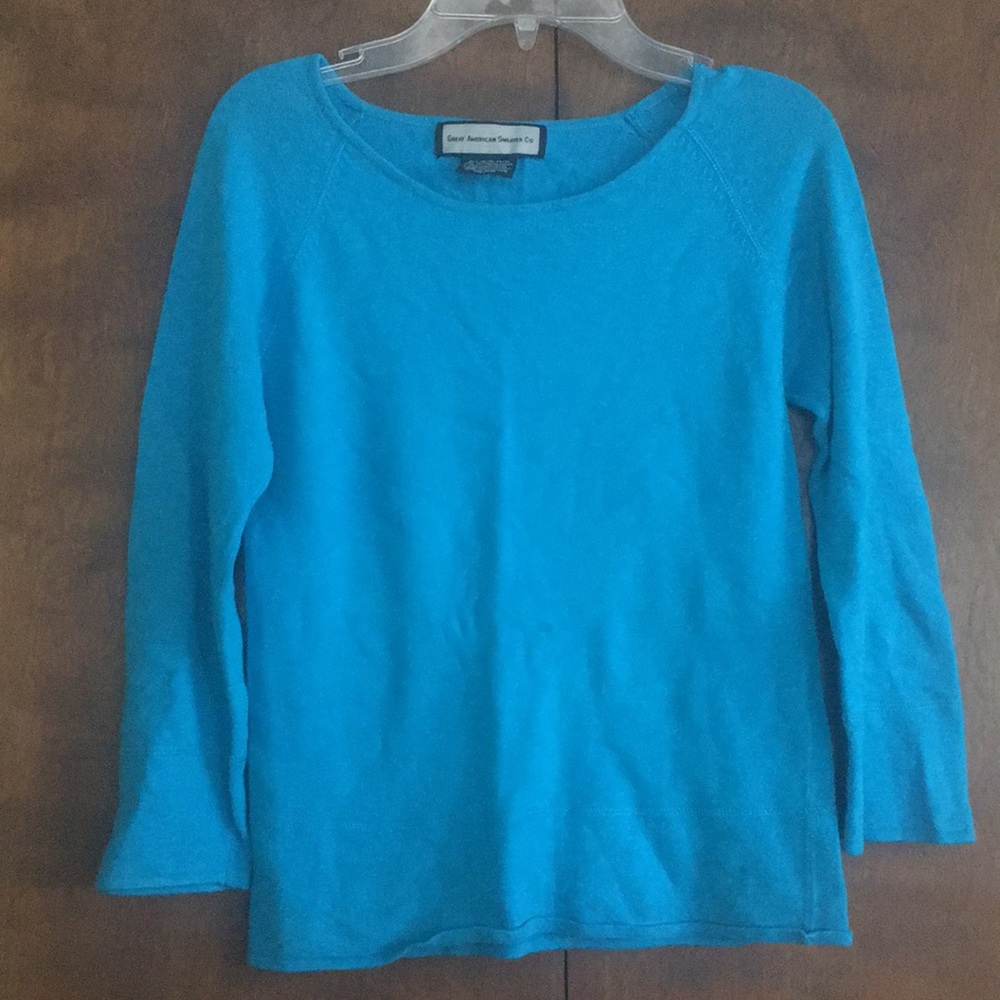 Bright Blue 3/4 Sweater